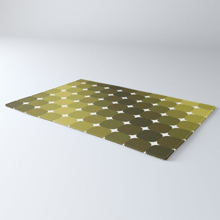 Retro Rounded Rectangle Gradient - Green Rug Gallery Image 3