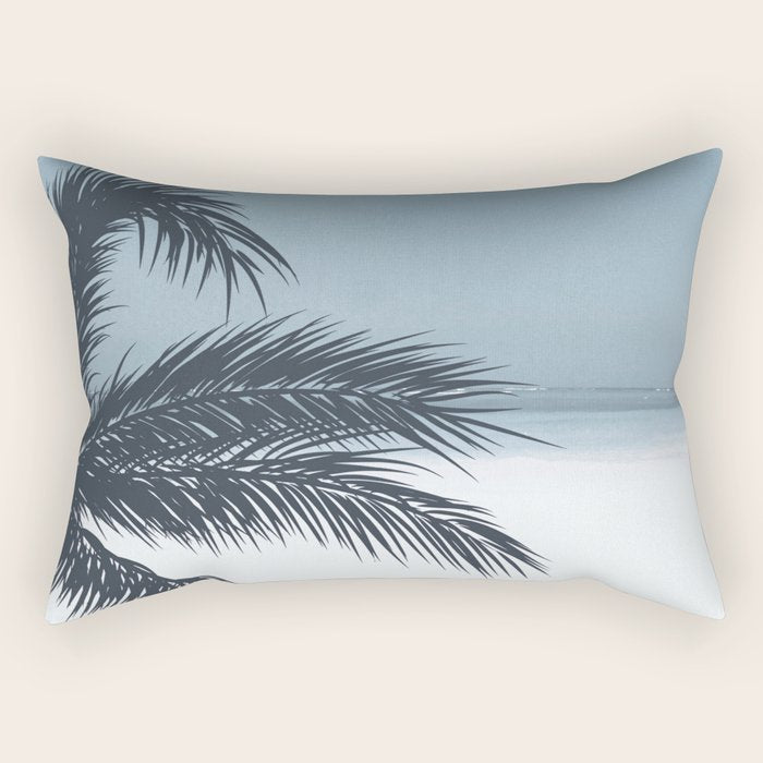 Palm and Ocean Rectangular Pillow Gallery Image 1