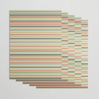 Fine Stripes Pattern in Sage Green and Coral Clay Wrapping Paper Gallery Image 3