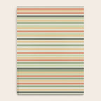 Fine Stripes Pattern in Sage Green and Coral Clay Notebook Gallery Image 4