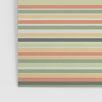 Fine Stripes Pattern in Sage Green and Coral Clay Poster Gallery Image 3