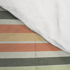 Fine Stripes Pattern in Sage Green and Coral Clay Comforter Gallery Image 4