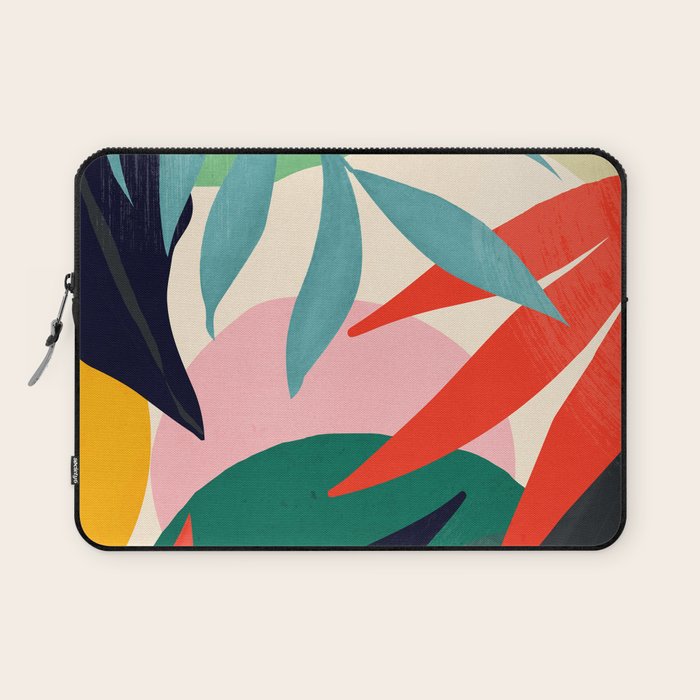 Abstract Art Tropical Leaves 42 Laptop Sleeve Gallery Image 1