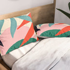 Abstract Art Tropical Leaves 42 Pillow Sham Gallery Image 2