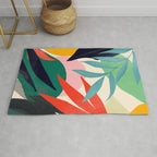 Abstract Art Tropical Leaves 42 Rug Gallery Image 1