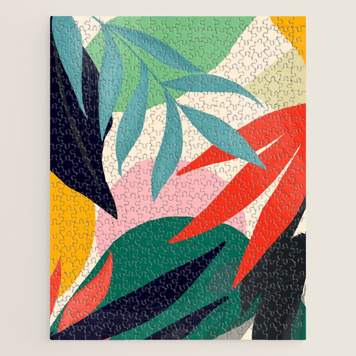 Abstract Art Tropical Leaves 42 Jigsaw Puzzle Gallery Image 1