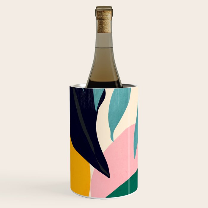 Abstract Art Tropical Leaves 42 Wine Chiller Gallery Image 2