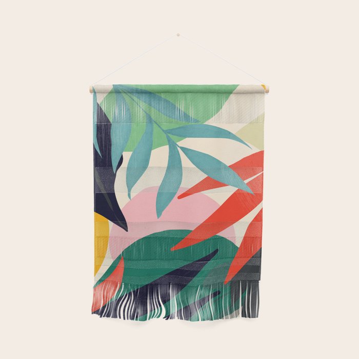 Abstract Art Tropical Leaves 42 Wall Hanging Gallery Image 1