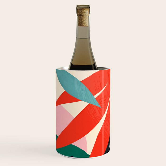 Abstract Art Tropical Leaves 42 Wine Chiller Gallery Image 3