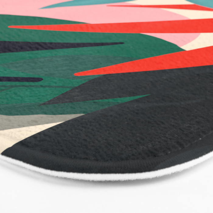 Abstract Art Tropical Leaves 42 Bath Mat Gallery Image 3