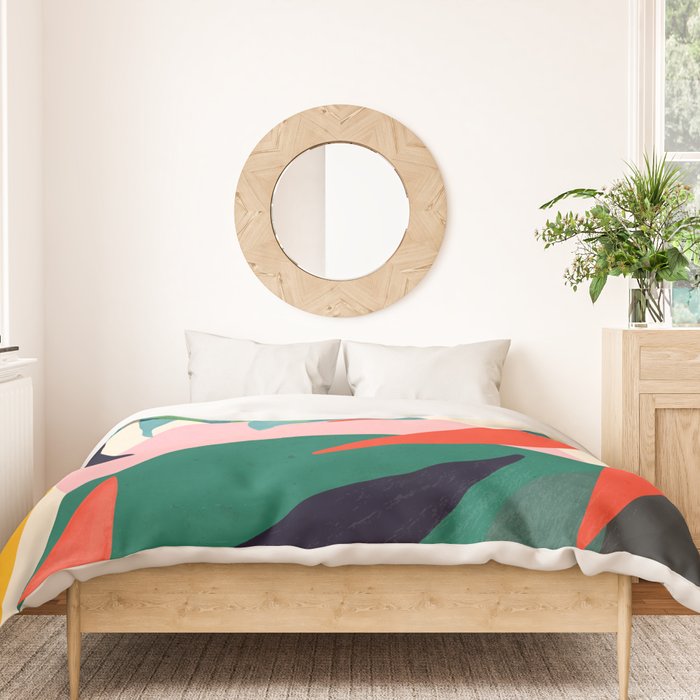 Abstract Art Tropical Leaves 42 Duvet Cover Gallery Image 3