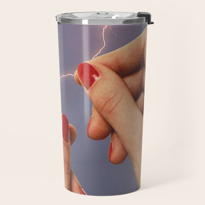 Elysian thread - Sewing hands/thunder & lighting Travel Mug Gallery Image 2
