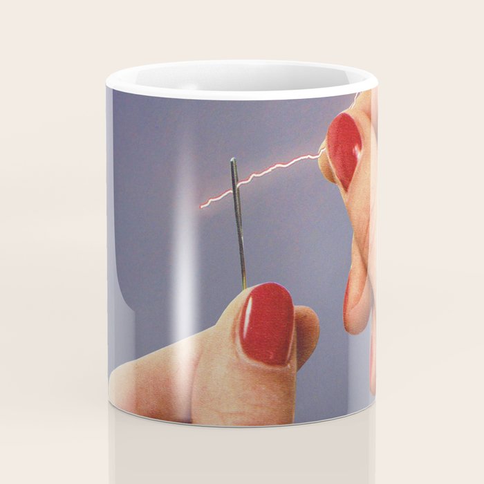 Elysian thread - Sewing hands/thunder & lighting Coffee Mug Gallery Image 4