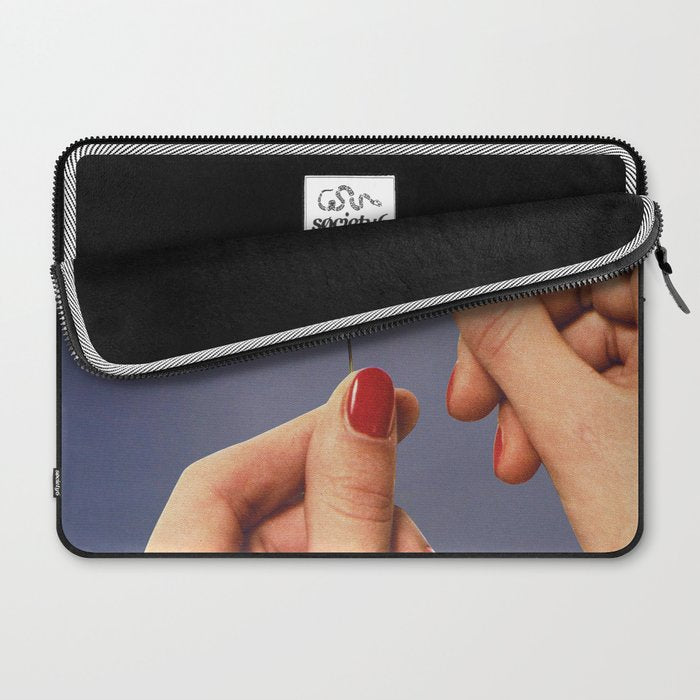 Elysian thread - Sewing hands/thunder & lighting Laptop Sleeve Gallery Image 2