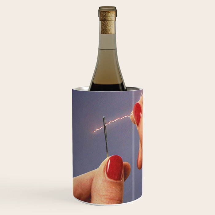 Elysian thread - Sewing hands/thunder & lighting Wine Chiller Gallery Image 1