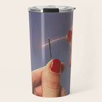 Elysian thread - Sewing hands/thunder & lighting Travel Mug Gallery Image 1