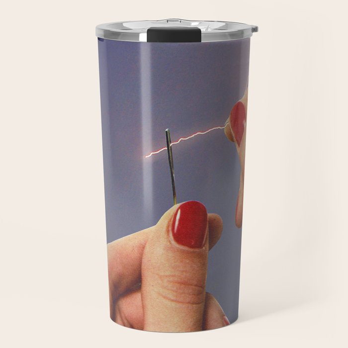 Elysian thread - Sewing hands/thunder & lighting Travel Mug Gallery Image 1