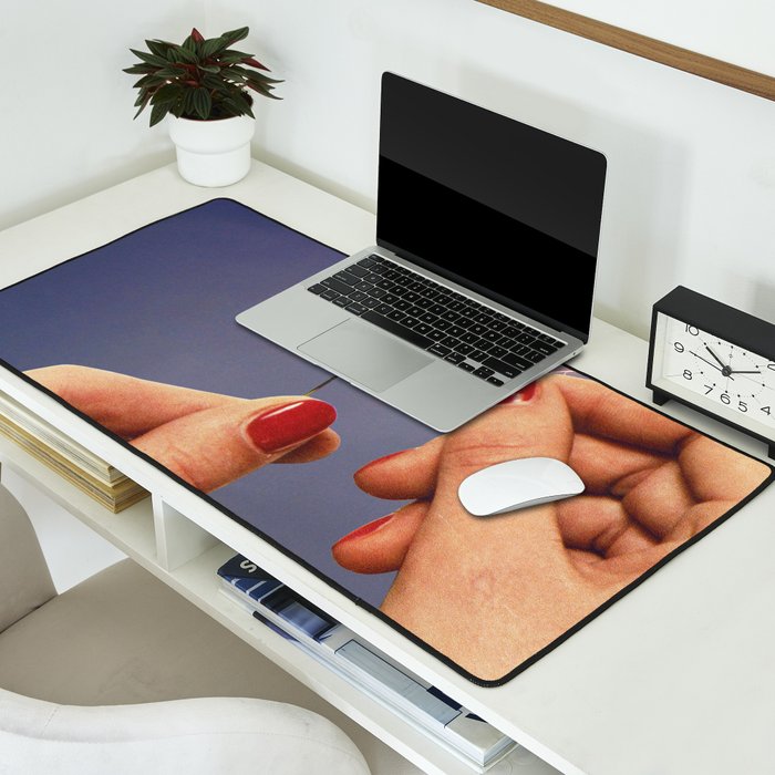 Elysian thread - Sewing hands/thunder & lighting Desk Mat Gallery Image 2