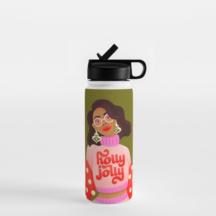 Holly Jolly Holiday Sweater Water Bottle Gallery Image 1