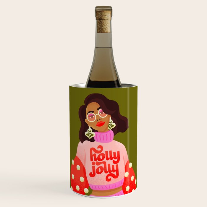 Holly Jolly Holiday Sweater Wine Chiller Gallery Image 1