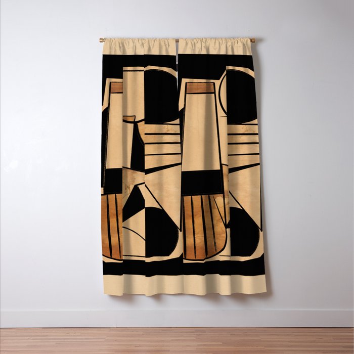 Abstract Line Shapes 9 Window Curtain Gallery Image 3