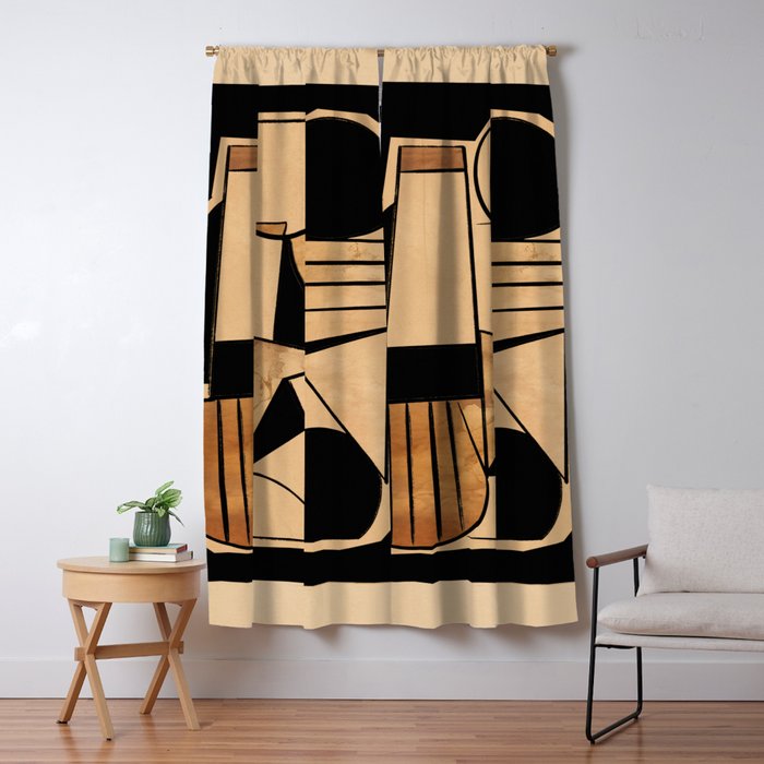 Abstract Line Shapes 9 Window Curtain Gallery Image 5