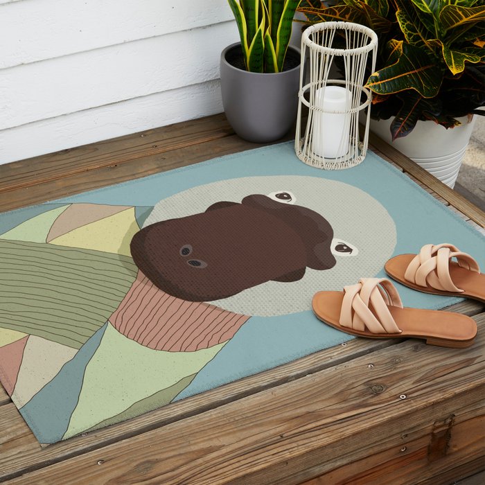Whimsical Platypus II Outdoor Rug Gallery Image 2