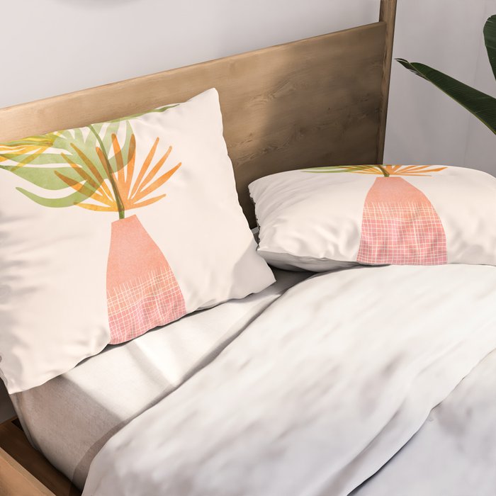 Simple Modern Tropical Bouquet Pillow Sham Gallery Image 2
