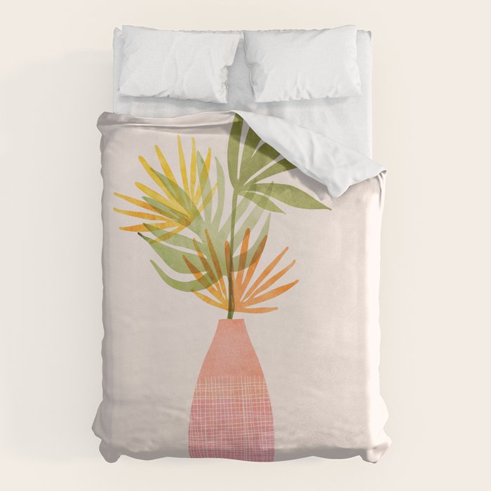 Simple Modern Tropical Bouquet Duvet Cover Gallery Image 1