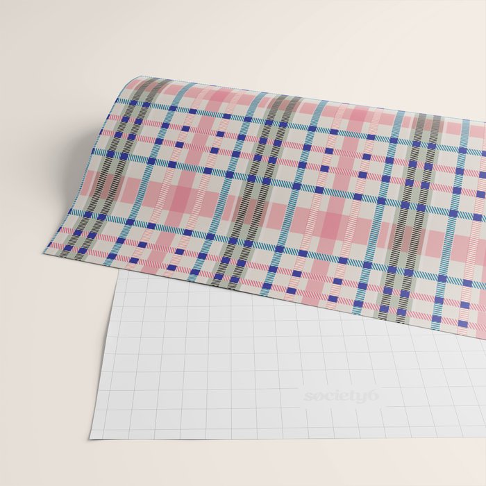 Vibrant Plaid Fusion B Wrapping Paper Gallery Image 2