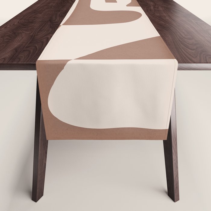 Mocha Modern Abstract 3 Table Runner Gallery Image 1