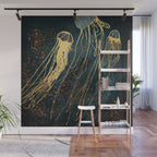 Metallic Jellyfish Wall Mural Gallery Image 1