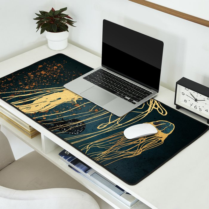 Metallic Jellyfish Desk Mat Gallery Image 2