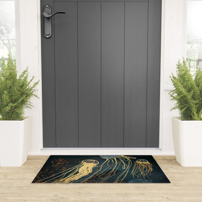 Metallic Jellyfish Welcome Mat Gallery Image 3