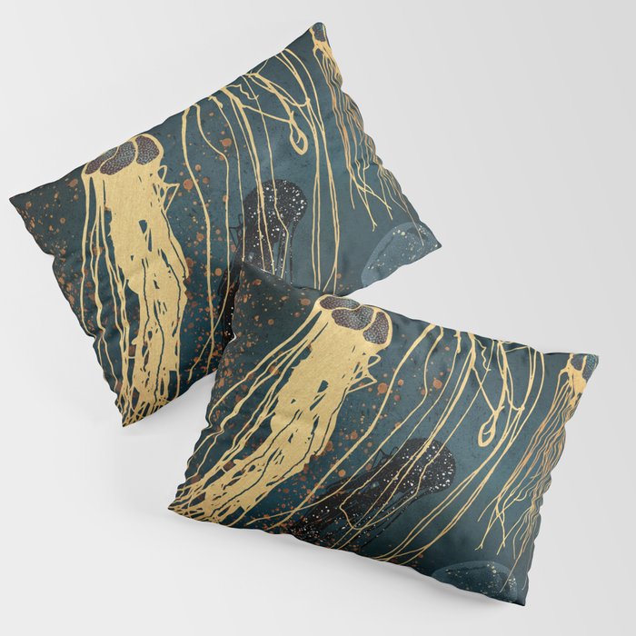 Metallic Jellyfish Pillow Sham Gallery Image 1