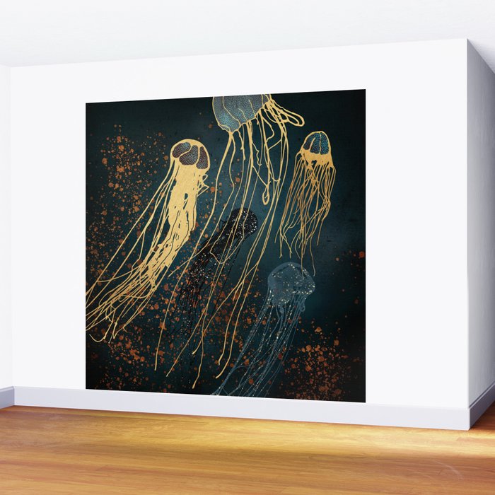 Metallic Jellyfish Wall Mural Gallery Image 2