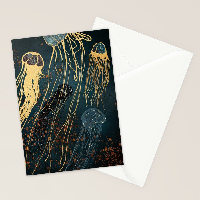 Metallic Jellyfish Stationery Card Gallery Image 2