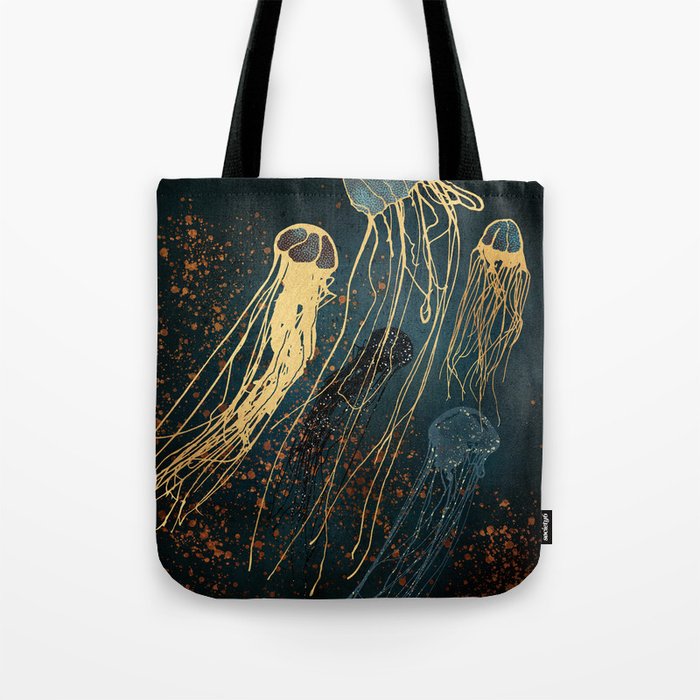 Metallic Jellyfish Tote Bag Gallery Image 1