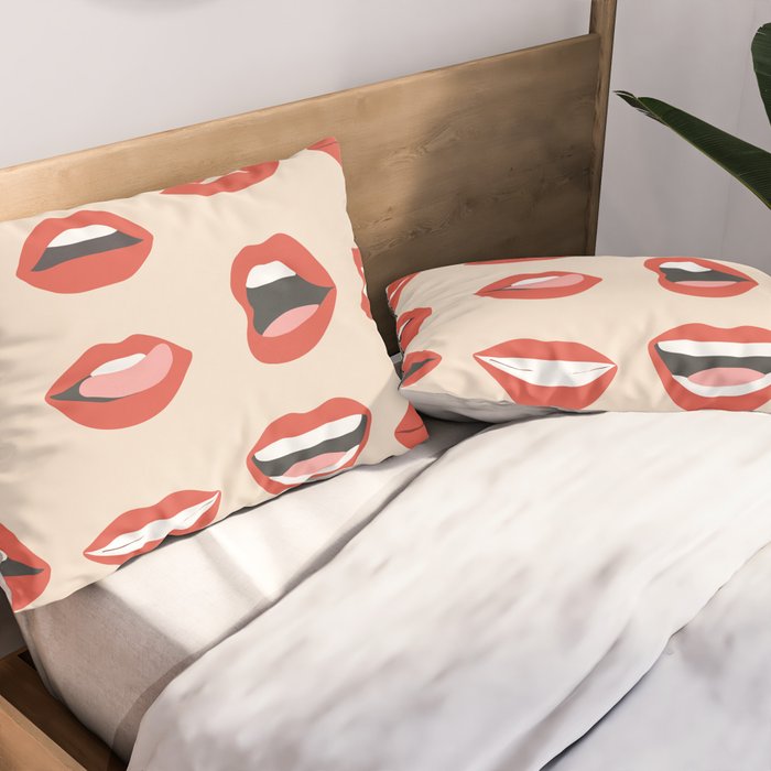 Lips III Pillow Sham Gallery Image 2