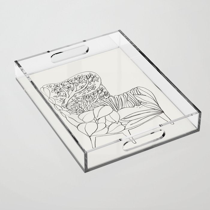 Cat and Plant 19 Acrylic Tray Gallery Image 1