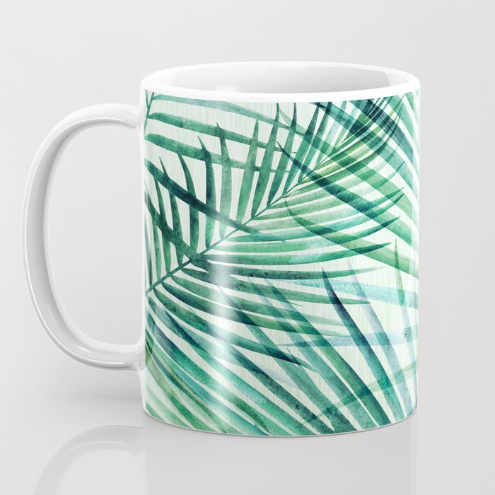 Tropical Fronds Abstract Design Coffee Mug Gallery Image 3