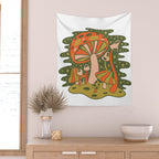 Forest of Mushrooms Wall Tapestry Gallery Image 2