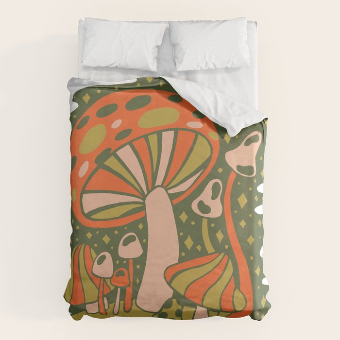 Forest of Mushrooms Duvet Cover Gallery Image 1