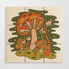 Forest of Mushrooms Wood Wall Art Gallery Image 1