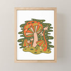 Forest of Mushrooms Mini Art Print Gallery Image 1