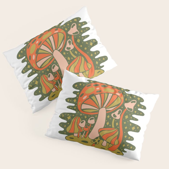 Forest of Mushrooms Pillow Sham Gallery Image 3