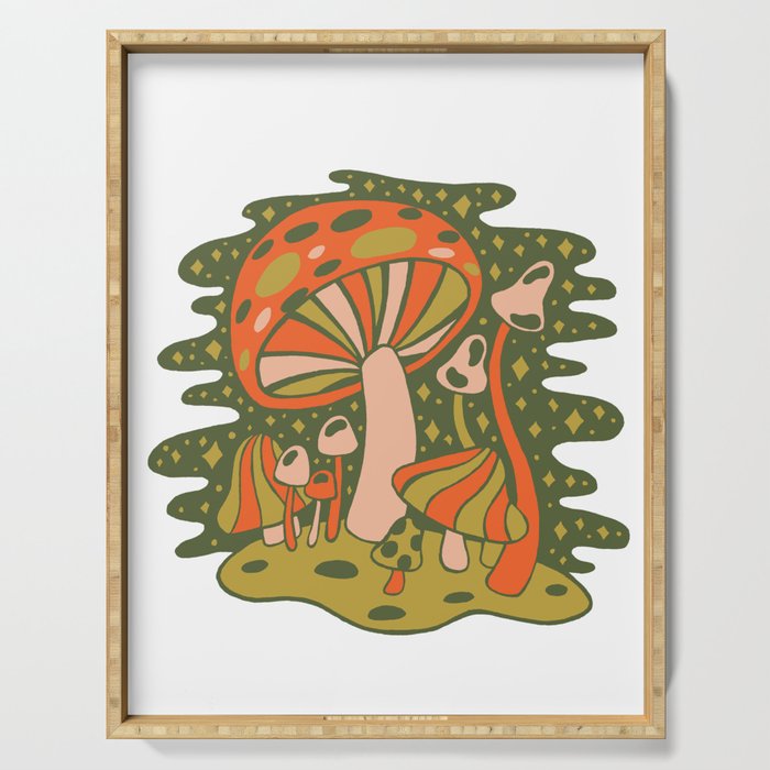 Forest of Mushrooms Serving Tray Gallery Image 1