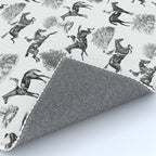 Horse Racing Black and White Toile Pattern  Rug Gallery Image 4