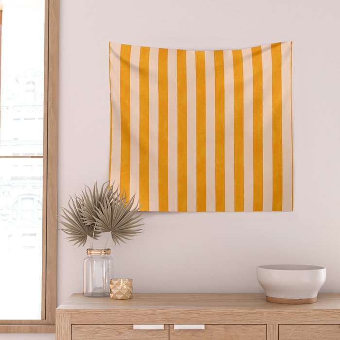 STRIPES 001 J - Honey Wall Tapestry Gallery Image 2