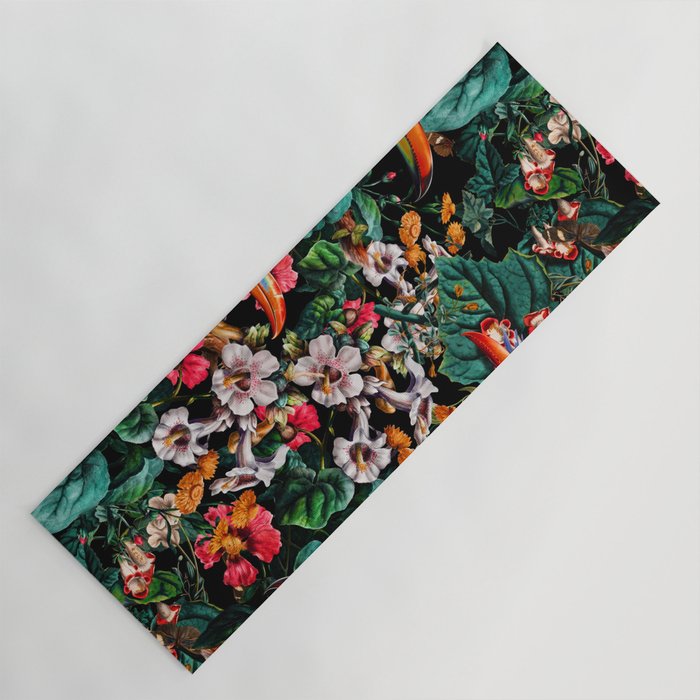 Exotic Blooms and Toucans Yoga Mat Gallery Image 1